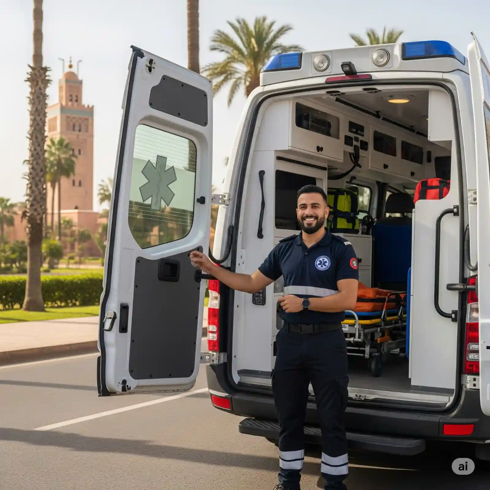 Équipement médical avancé à l'intérieur de l'ambulance